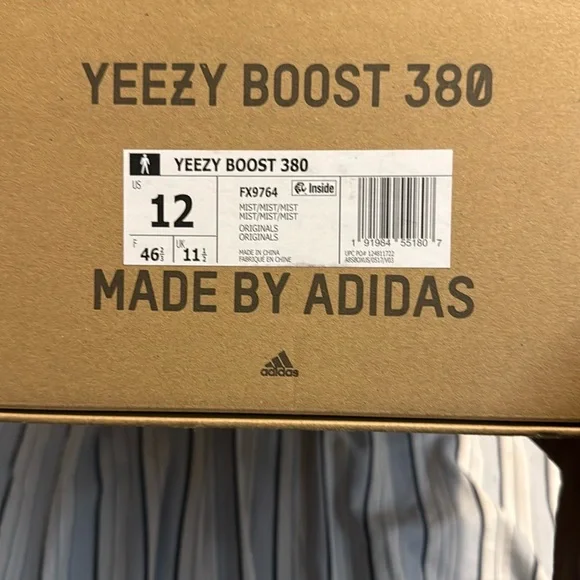 Adidas Yeezy Boost 380 Box in Brown Adidas Yeezy Boost 380 Azure size 13 Brown/Blue. FZ4986. | eBay main image 2